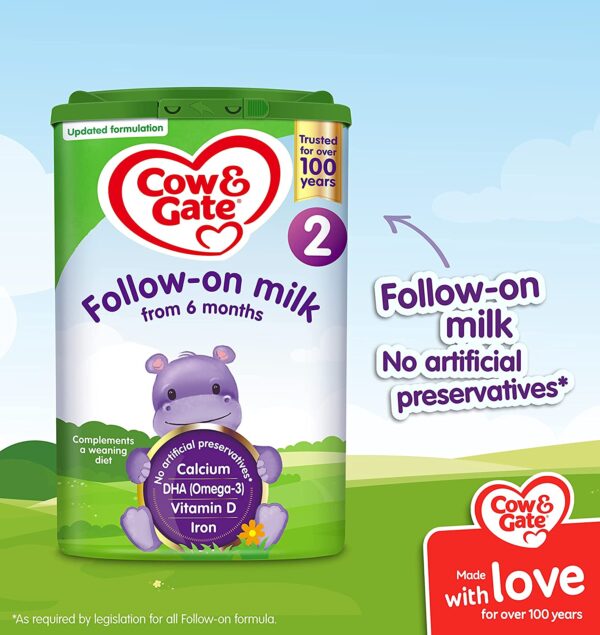 Cow & Gate 2 Follow On Baby Milk Powder Formula, 6-12 Months, 800g