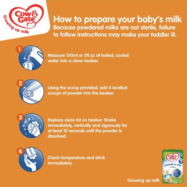how to prepare your baby's milk 1-2 years