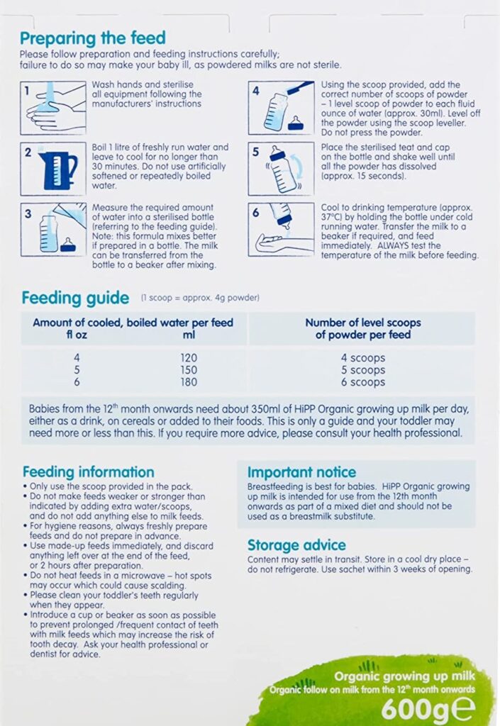 How to Use Hipp Organic 3 Milk Formula Powder