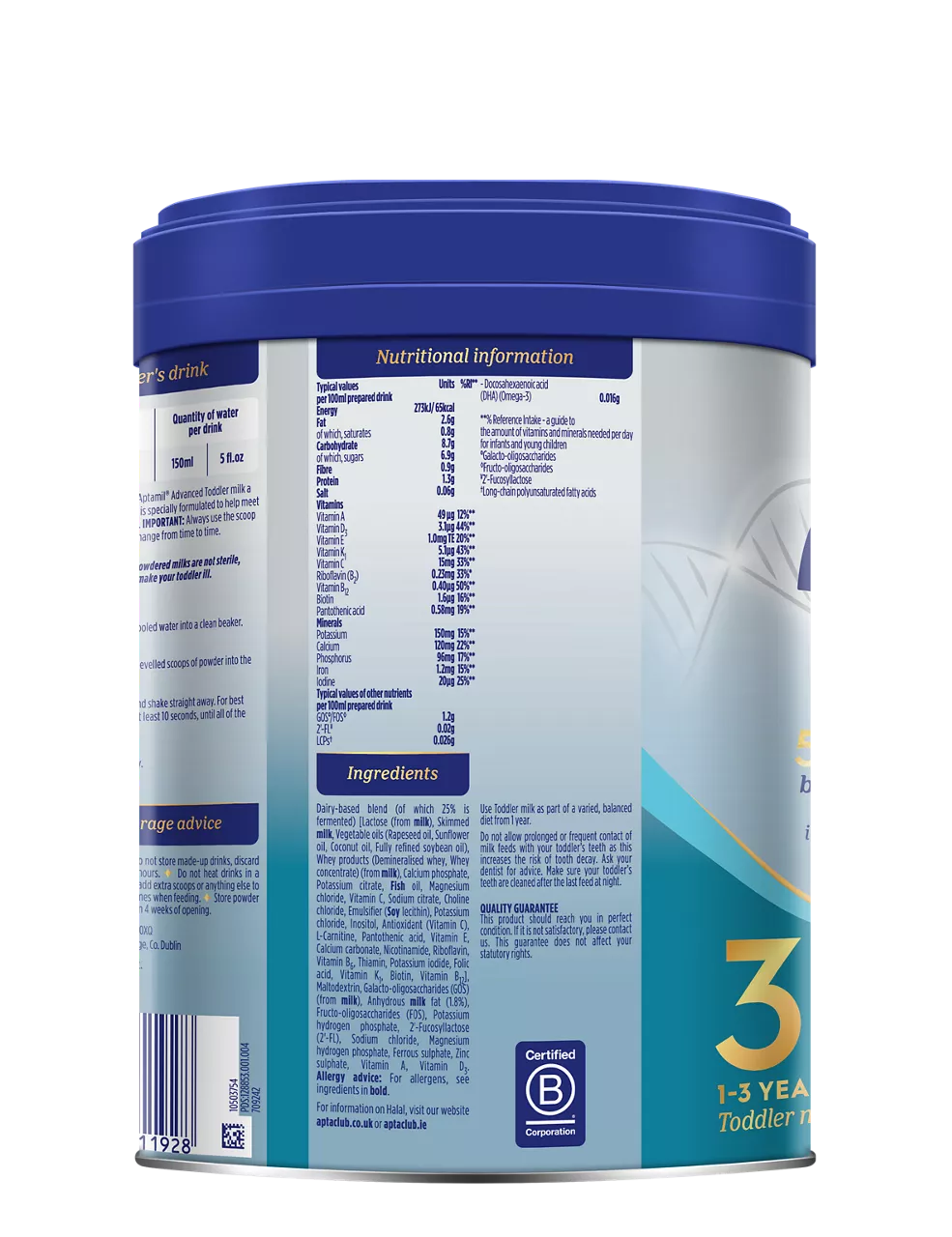 Aptamil Advanced Stage 3 Growing Up Milk 800g
