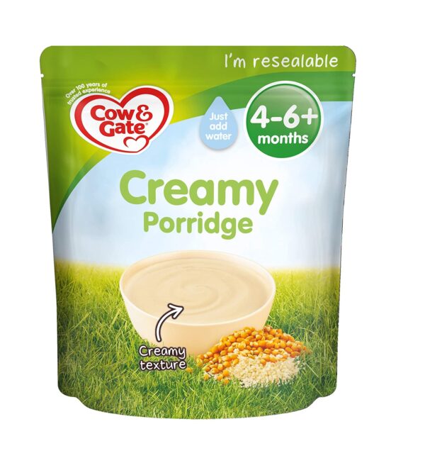 Cow & Gate Creamy Porridge Baby Food Cereal, 4-6+ Months, 125 g
