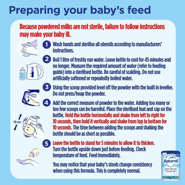 How to use Aptamil Anti Reflux Baby Milk Powder