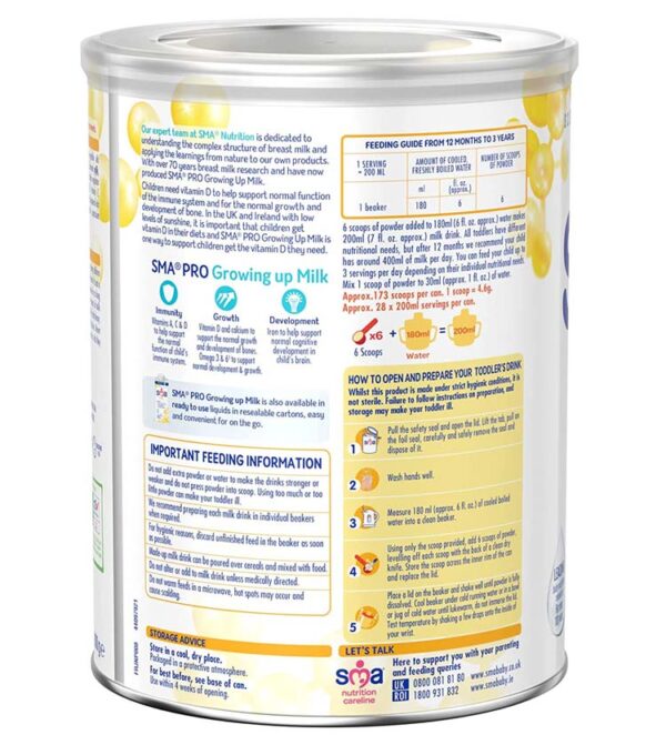 SMA Stage 3 Powder Formula for 1-3 Year Baby 800g