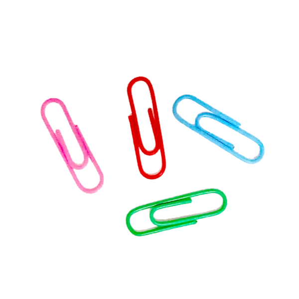 Paper Clips Colored Vinyl Coated