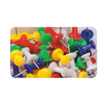 Oddy Notice Board Damroo Shape Push Pins For home, office, school & Institutional, Non / Transparent