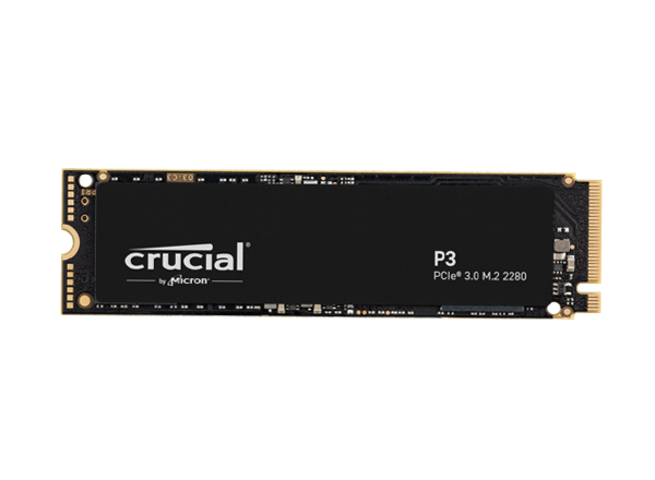 Crucial P3 500Gb, 1TB PCIe 3D SSD