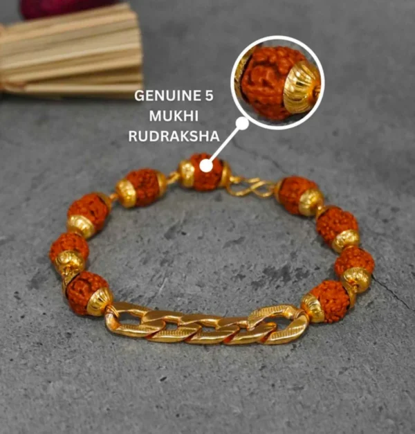Stylish Rudraksha Rakhi Bracelet – For Brother