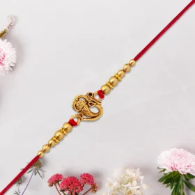 Ganpati’s Blessings: Premium Ganesha Rakhi for Brother