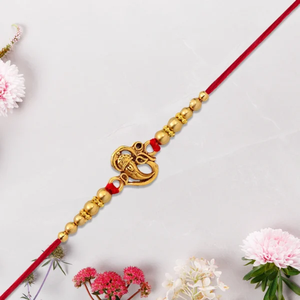 Ganpati’s Blessings: Premium Ganesha Rakhi for Brother