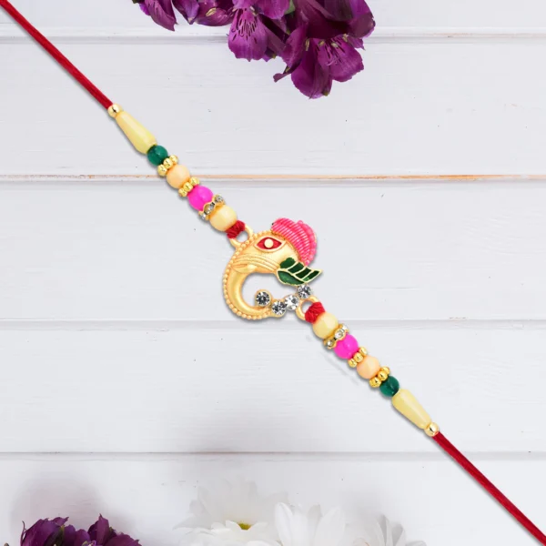 Stylish Ganesha Rakhi – Divine Touch with a Modern Twist