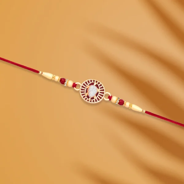 Handcrafted Turtle Rakhi – Symbol of Prosperity with Beaded Red Thread