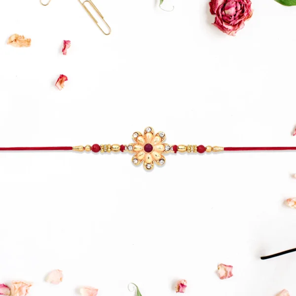 Celebrate in Style with a Luxurious Golden Designer Rakhi