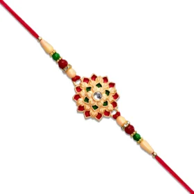 Traditional Flower Motif Rakhi for Brother