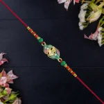 Ganesh Leaf Motif Rakhi for Brother – Auspicious & Artistic Raksha Bandhan Thread