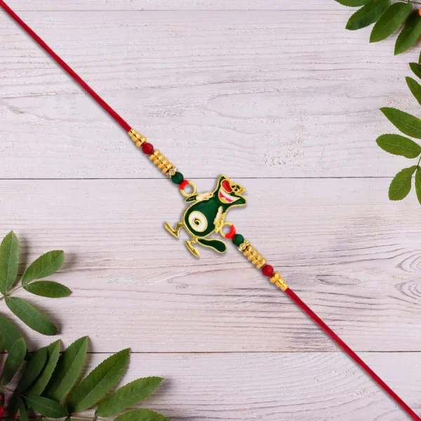 Funny Cartoon Rakhi for Children – Colorful Beads & Red Thread