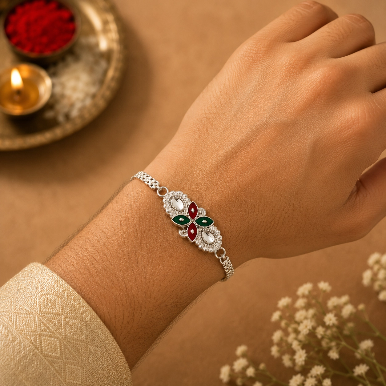 Silver Finish Raksha Bandhan Gift