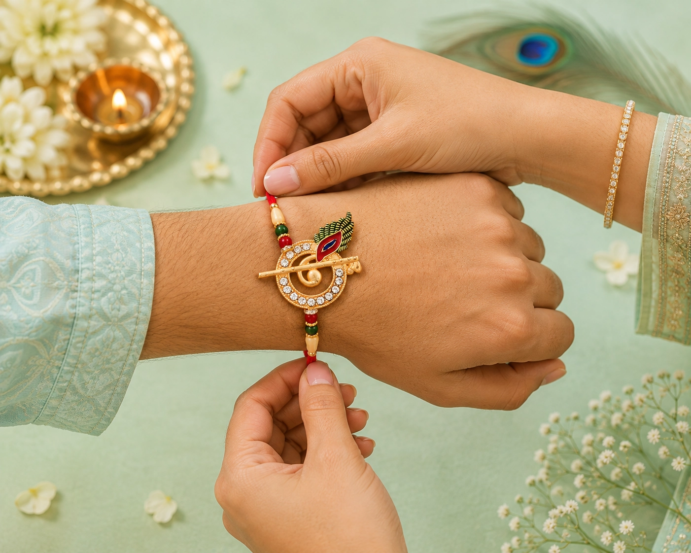 Divine Krishna Bansuri Rakhi | Religious Raksha Bandhan Rakhi
