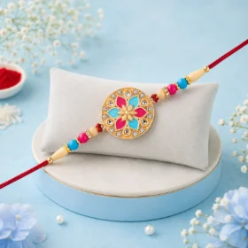 Round Floral Rakhi for Brother