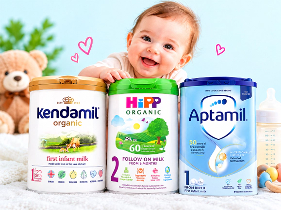 Baby formula and baby food products including Kendamil, HiPP Organic and Aptamil
